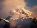 7 Mt.Cook  New Zealands highest peak peeking through the clouds at sunset 800