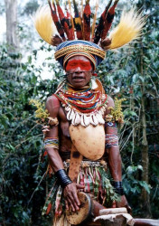 79 Huli Tribal Woman with her Drum 800