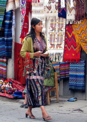 55 Young woman selling necklaces at Chichicastenango 800