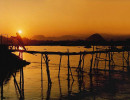 11 Sunsetting at a bamboo bridge crossing the Mekong River in Thailand 800