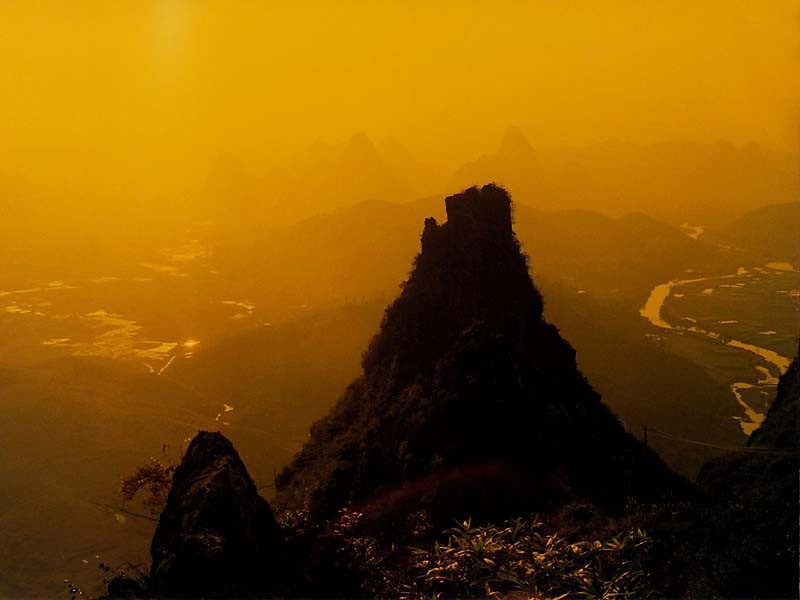 14 Golden sunset in southern China near Guilin 800