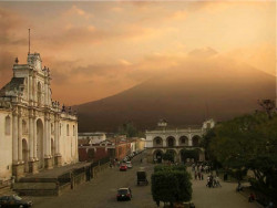 34 Volcano Agua seen at sunset in Antigua  Guatemala 800