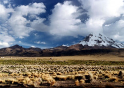 9 Snow capped volcano in Bolivia  near the Chilean border