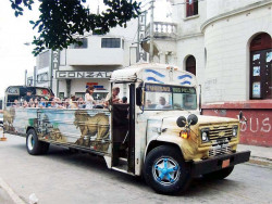 Tourist Bus in Leon  Nicaragua 800