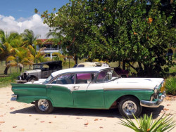 1957 ford 4 door fairlaine taxi at the beach in trinidad 2 800