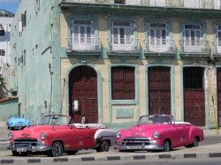 pair of early 1950 s chevy taxis in havana 2 800