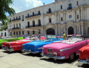 rainbow of taxis in havana 800