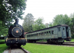 locomotive and passenger car of the new york central 800