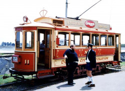 36 trolley car in the city of dunedin in new zealand 800