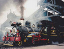 4 old steam engine pulling out of an engine house in new zealand 800