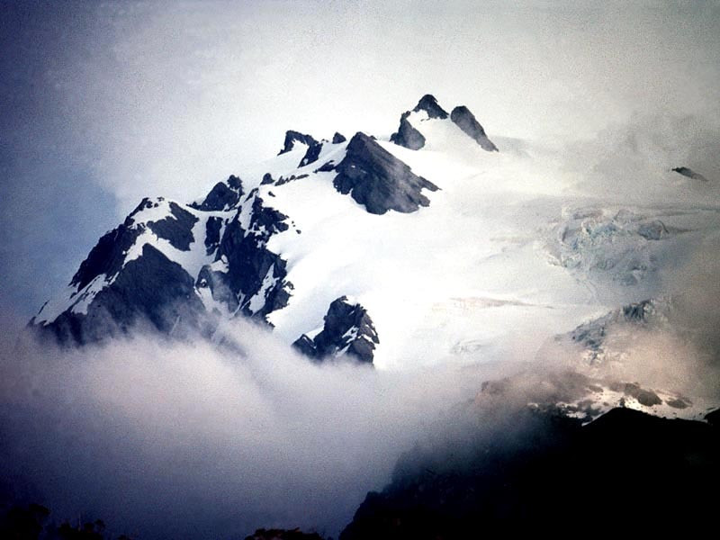 3 peak of a mountain in south america with its ice cap 800