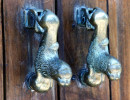 43 twin lion knockers on a door in antigua  guatemala 800