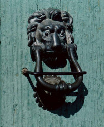 95 brass lion door knocker with a anti theft device in santa cruz  bolivia 800