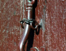 114 painted iron door knocker photograph from mexico 800