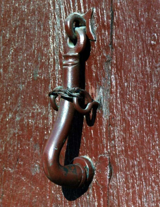 114 painted iron door knocker photograph from mexico 800