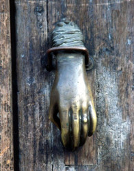 31 brass hand knocker photographed in antigua  guatemala 800