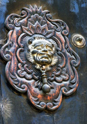 39 old brass face knocker photographed in guatemala 800