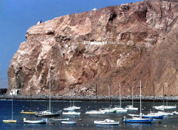 21 sailboats lined up in the harbour of iquique  chile 800