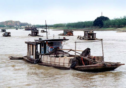 111 chinese boats on  the xi river 800