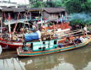 34 fishing boats anchored inland in thailand 800