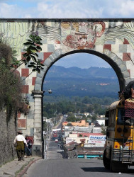 43 archway overlooking the valley in chichicastenango  guatemala 800