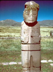 19 ponce stela in the sunken courtyard of tiwanaku  bolivia 800