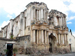 2 colonial church in antigua  destroyed by centuries of earthquakes 800