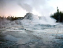 19 castle geyser in yellowstone national park at sunset 800