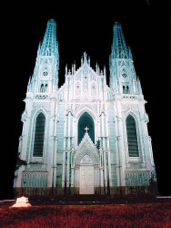11 night lights on a church in aracaju  brazil 800