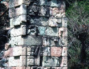17 stela at copan formed by carved blocks of rock