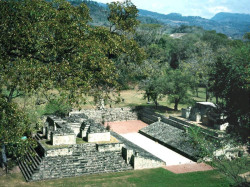 20 small mayan acropolis at the copan ruins