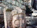 21 a lone maya sculpture at copan