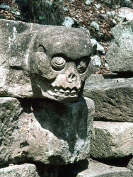 24 mayan carved head at copan in honduras