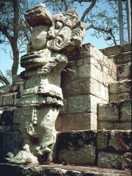 25 mayan sculpture at copan ruins site in honduras