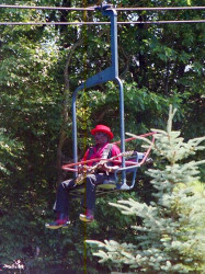 james peterson arriving on ski lift