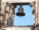 50 lone bell in a colonial church in guatemala