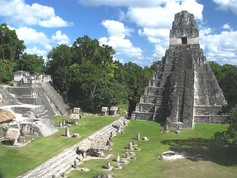 1 main plaza of tikal in guatemala