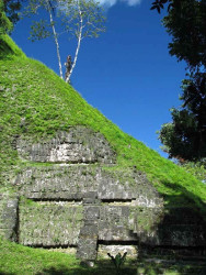 29 the grass covered slope of a mayan pyramid